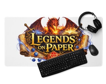 Legends on Paper Dragon Logo Gaming mouse pad