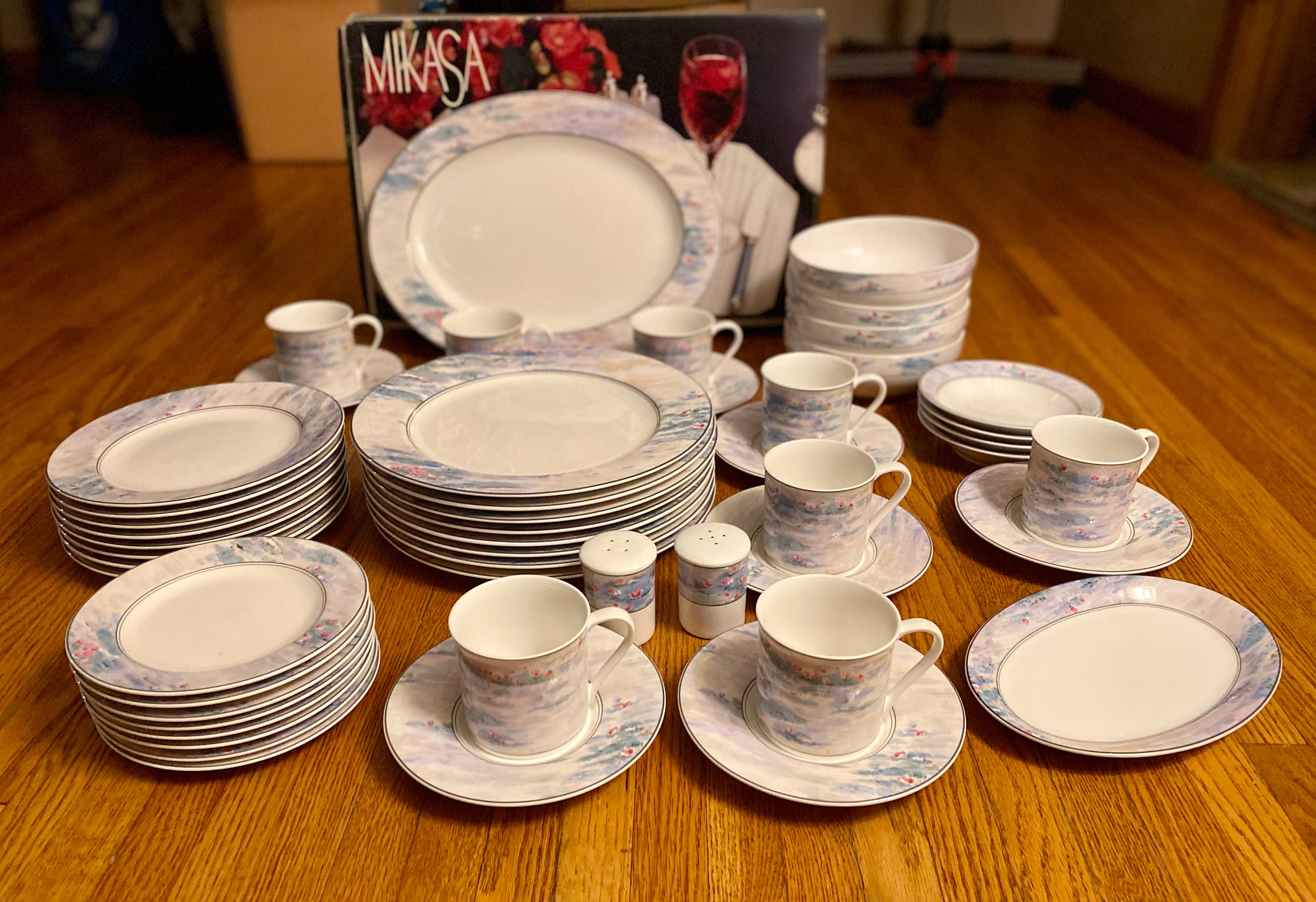 Mikasa Monet LARGE Dinnerware Set for 8 CAK01 Etsy