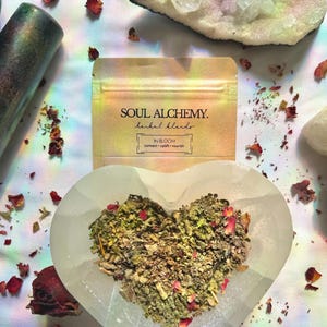 In Bloom Herbal Blend • Mullein, Red Raspberry Leaf, Skullcap, Rose • Nourish & Uplift • 3.5g - 28g Options