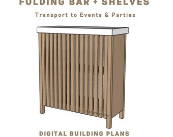 Folding Event Bar | Checkout Stand | Collapsible Coffee Bar (PDF Building Plans)