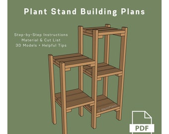 DIY Plant Stand Project Building Plans (PDF Download)