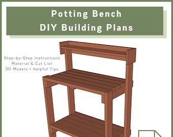 DIY Potting Bench Project Building Plans (PDF Download)