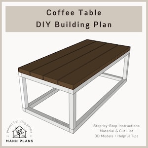 Coffee Table DIY Building Plans | PDF Download