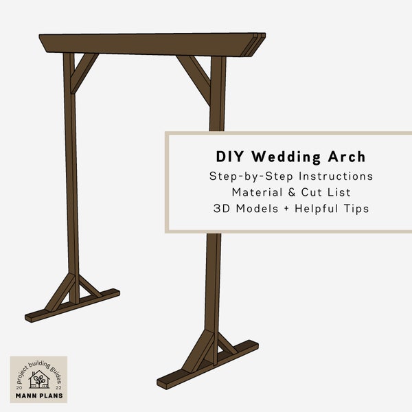 DIY Wedding Arch Project Building Plans (PDF Download)