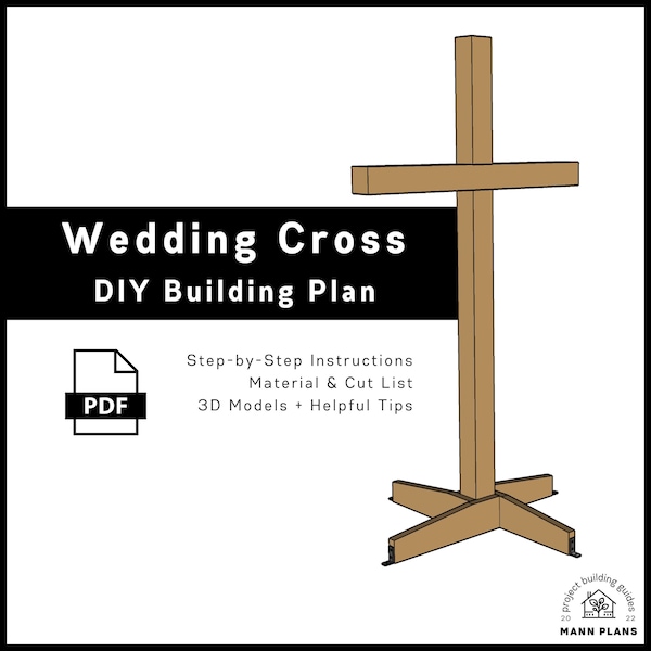 DIY Wedding Cross | Wooden Ceremony Alter (PDF Building Plans)