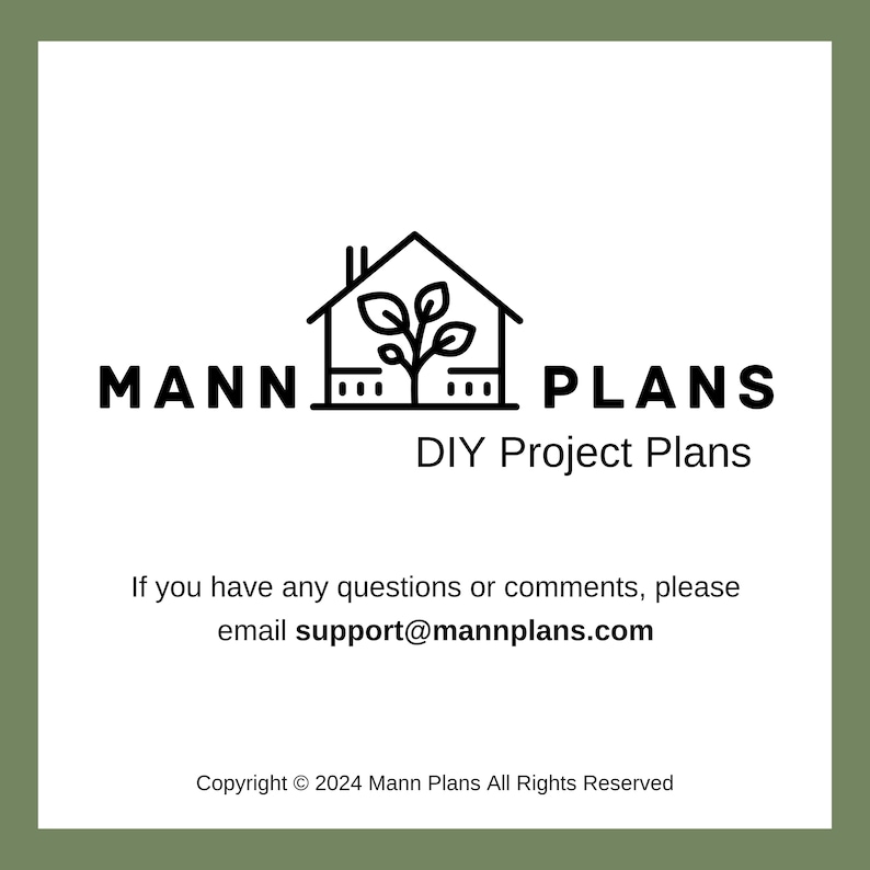 May include: Black and white logo for Mann Plans, a company that provides DIY project plans. The logo features a house with a tree growing out of it. The text "MANN PLANS" is written in bold letters above the house, and the text "DIY Project Plans" is written below the house.