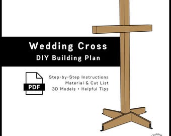 DIY Wedding Cross | Wooden Ceremony Alter (PDF Building Plans)