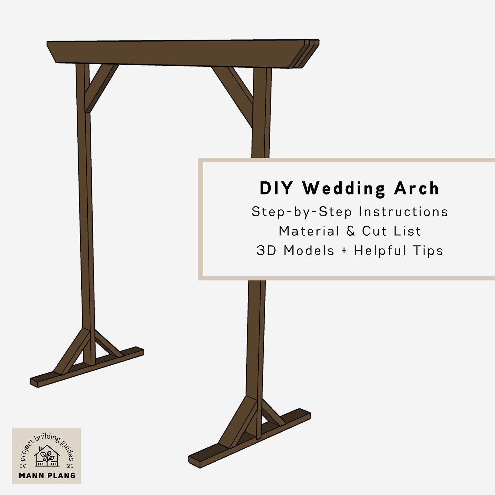 DIY Wedding Arch Project Building Plans PDF Download Etsy