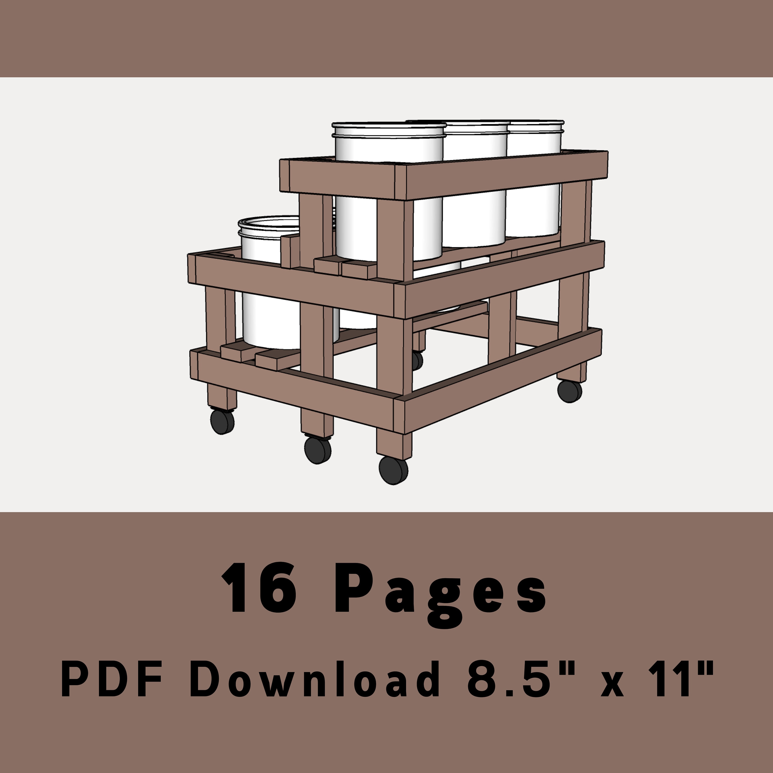 5gallon Bucket DIY Garden Stand 6 Buckets PDF Download Etsy