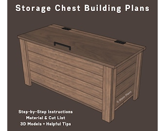 Storage Chest - Toy Box - Storage Bin | Digital PDF Building Plan