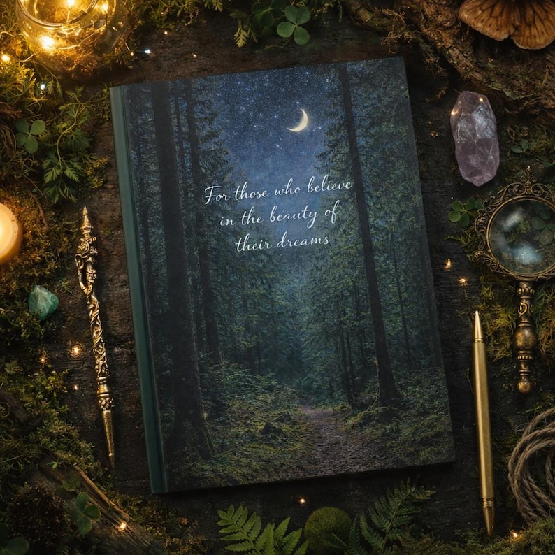 Enchanted Forest Journal | Moonlit Woodland Notebook for Dreams ...
