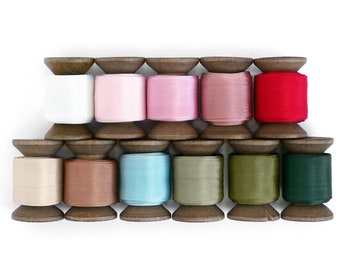Silk Ribbon Bouquet Ribbon 100% Silk 1", Soft Soft Closed Edge Silk Crepe Ribbon for Wedding Invitation Stationary Gift Wrap Hand Dyed