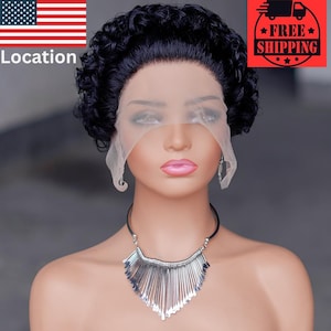 Pixie Cut Wig – Brazilian Human Hair Wig with Transparent Lace