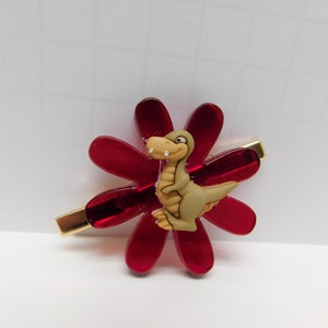 Dino Flower Barrette