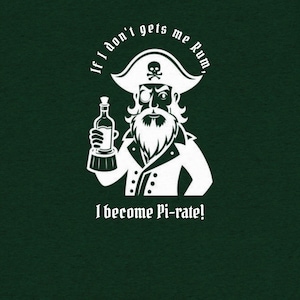 Pirate Rum T-Shirt, Funny Play on Words Graphic Tee