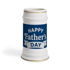 Happy Father&#39;s Day Beer Stein Mug, Personalized Gift for Dad, Beer Lover&#39;s Grandpa Mug, Father&#39;s Day Celebration, Unique Barware