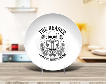 Unbreakable 10" Plate, Gothic Skull Design, Durable Kitchenware, Food Safe Microwave Safe, Dark Floral Art Plate, Dishwasher Oven Safe, Gift