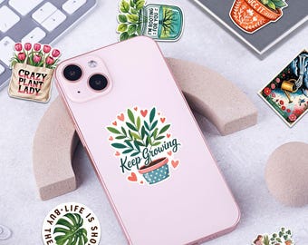 Funny Plant Stickers – Waterproof Vinyl Gardening Decals, 10 Pcs