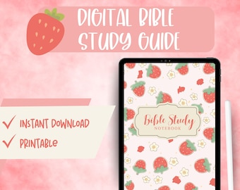 Strawberry Bible Study Template: Sermon & Chapter Notes (Digital Download)