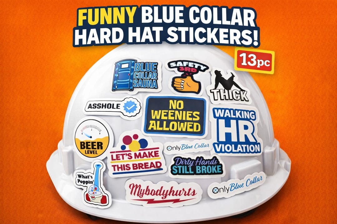 Your Feelings Dont Belong on Jobsite Funny Hard Hat Stickers Foreman Laborer