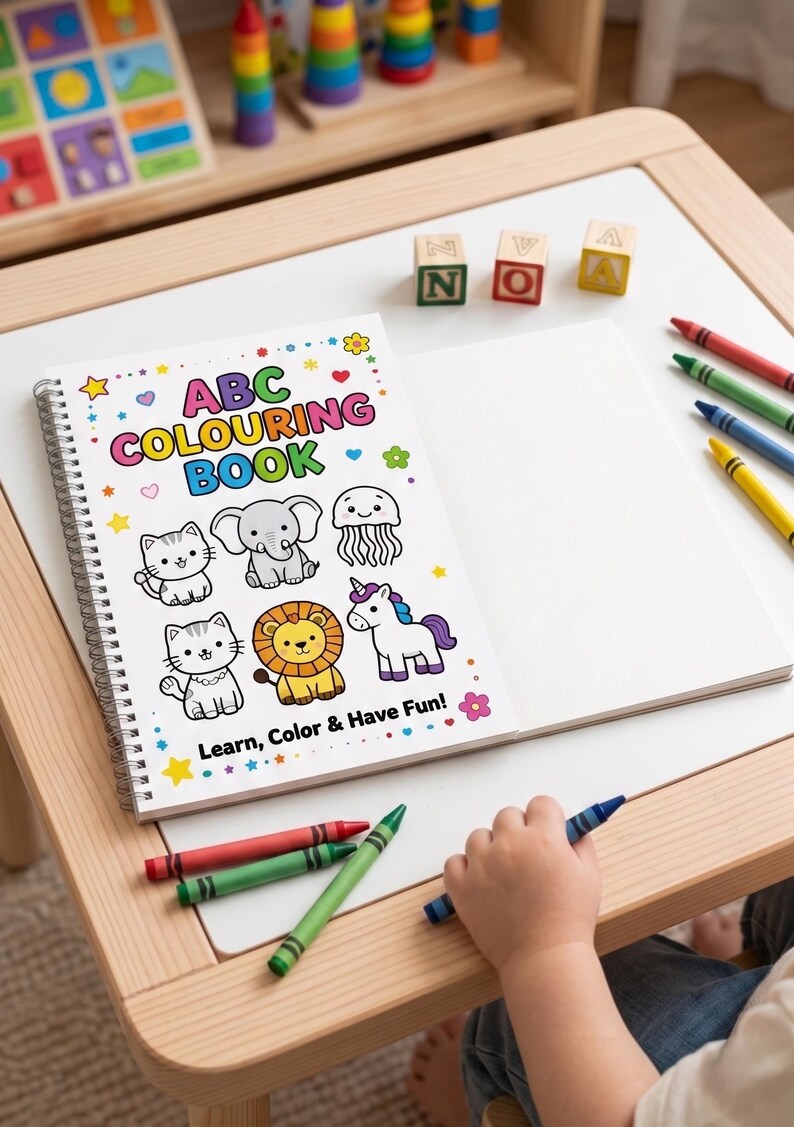 ABC Coloring Book Printable, Alphabet Coloring Pages for Toddlers, Kids ...