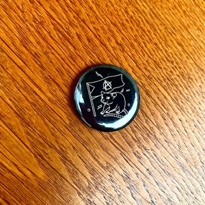 Anarchy Rat Button Badge / 32mm 1 1/4inch / Anarchist Chaos Chaotic Funny Rats Gifts Pin Pins Mouse Mice Possum Rodent Punk Alternative LGBT image 3