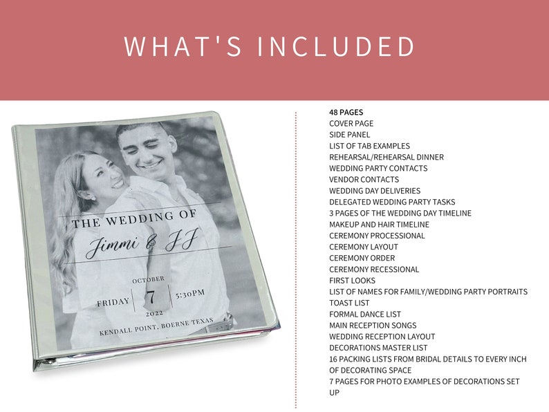 Wedding Binder Template 40 Pages for Bride Canva Printable Etsy