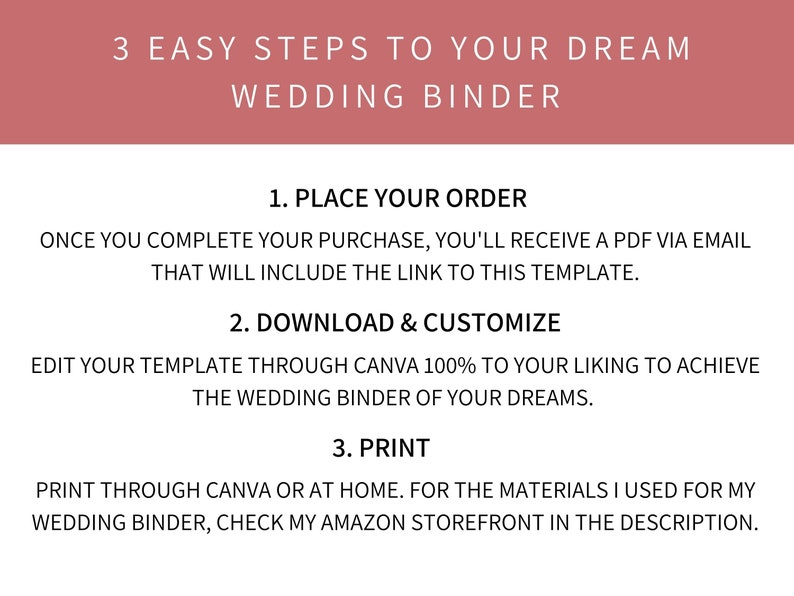 Wedding Binder Template 40+ Pages for Bride, Canva, Printable Editable Template, Wedding Planner Digital Download image 9