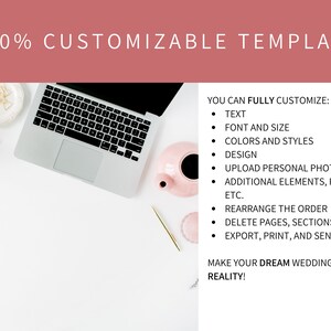 Wedding Binder Template 40+ Pages for Bride, Canva, Printable Editable Template, Wedding Planner Digital Download image 8