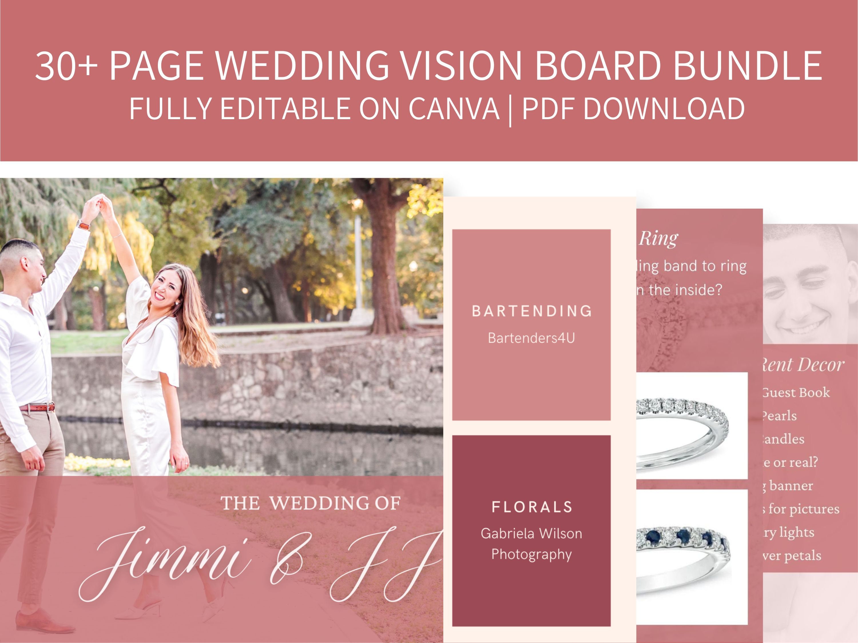 Wedding Vision Board Kit / Bridal Shower Games / Hens Night 