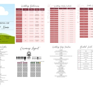 Wedding Binder Template 40+ Pages for Bride, Canva, Printable Editable Template, Wedding Planner Digital Download image 2