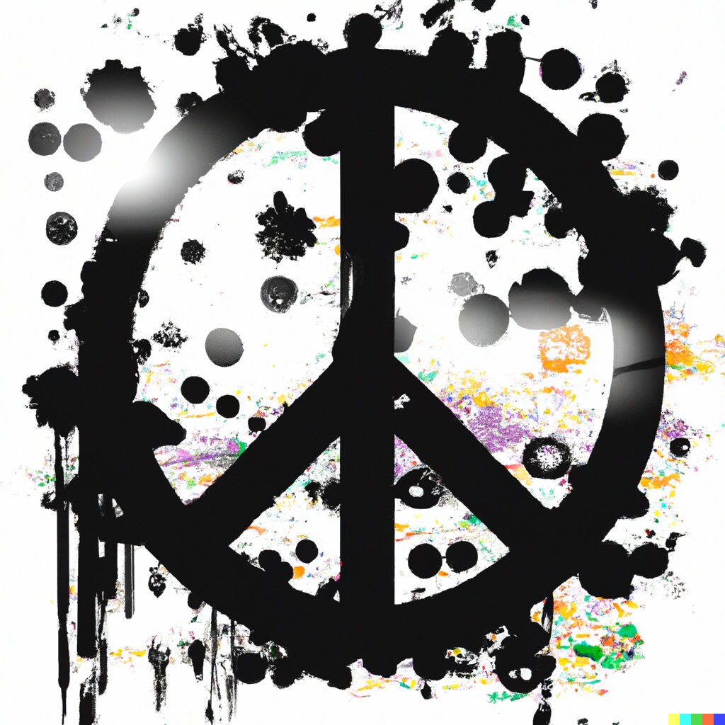 Splatter Paint Peace Sign