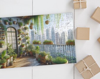 Balcony Garden Jigsaw Puzzle – Serene Urban Oasis
