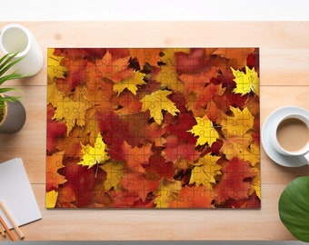 Autumn Maple Leaves Puzzle - Nature Jigsaw/ Wholesome Downtime Fun/Mindful Entertainment/Artistic Gift/Inspired/Quiet time/DevelopmentalPlay