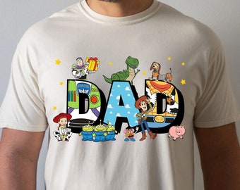 Custom Title Disney Toy Story Characters Dad Shirt Father's Day Shirt Great Gift Ideas Men