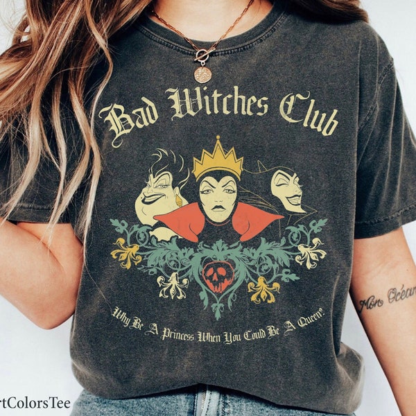 Vintage Retro Villains Bad Witches Club Shirt Disney Shirt Great Gift Ideas Men Women