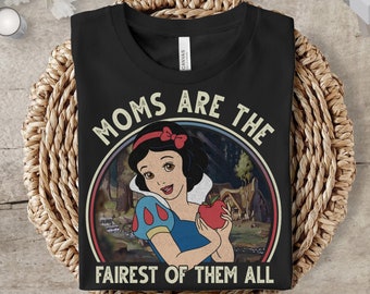 Las mamás son las más bellas de todas Camiseta Blancanieves Camiseta vintage del Día de la Madre de Disney 2025 Ideas de regalos a juego para la familia Mujeres Mamá Abuela
