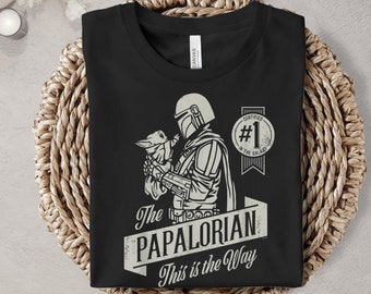 The Mandalorian & Grogu #1 Dad in the Galaxy Shirt - Star Wars Father's Day Gift for Men, Daddy, Papa, Grandfather