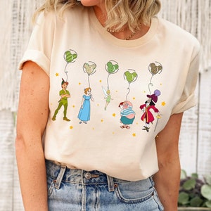 Retro Peter Pan Disney World Shirt Balloon Shirt Peter Pan Characters Shirt Magic Kingdom Tee Great Gift Ideas Men Women