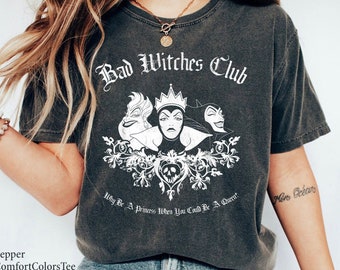 Villains Bad Witches Club Group Shot Graphic Shirt Disney Shirt Funny Gift Ideas Men Women