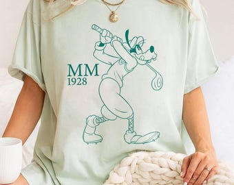 Vintage Goofy MM 1928 Golf Shirt, Golf Lover Disney T-Shirt, Golf Tournament Tee