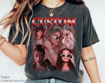 Custom Your Own 90s Bootleg | Vintage Custom Bootleg Rap Tee | Custom Your Photos | Retro Graphic 90s Shirt