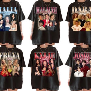 Personalized Descendants Rise of Red Cast Shirt, Joshua Mekonnen Dara Kylie Tee, Vintage Bootleg Summer Tour 2025 T-Shirt