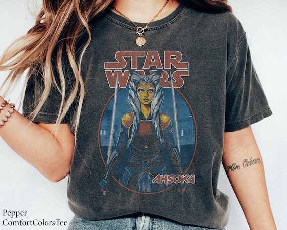 Classic Ahsoka Tano Twin Sabers Vintage Portrait Star Wars Shirt Family Matching Magical Trip Shirt Gift Ideas Men Women