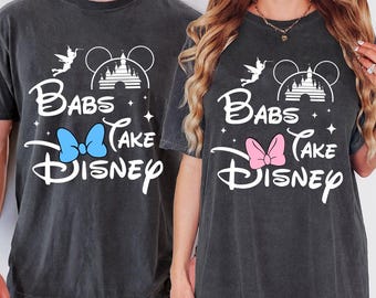 Vintage Babs Take Disney Couple T-Shirt, Best Friends Disney Trip Tee, Mickey Castle Matching Outfits