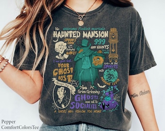 The Haunted Mansion Welcome Foolish Mortal Vintage Shirt Hitchhiking Ghosts, Hat Box Ghost Costume, Not So Scary Halloween Party 2026
