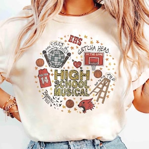 Disney High School Musical Troy Bolton Love Heart T-shirt, The Musical The Series East High Tee, Troy Bolton Lover, Disney Girl Trip