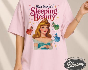 Vintage Walt Disney's Sleeping Beauty T-Shirt, Princess Aurora and Fairies Tee, Disney World Magic Kingdom Gift