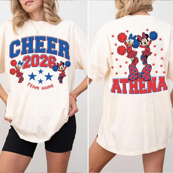 Personalized Disney Minnie Daisy Cheer 2026 Shirt, UCA All Star Nationals 2026 Cheer Tee, Disney Cheerleading and Dance Championships Outfit
