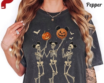 Dancing Skeleton Mickey Halloween T-Shirt, Disney Halloween 2025 shirt, Halloween Costume Tee, Disneyland Family Shirt, Funny Skeleton Tee